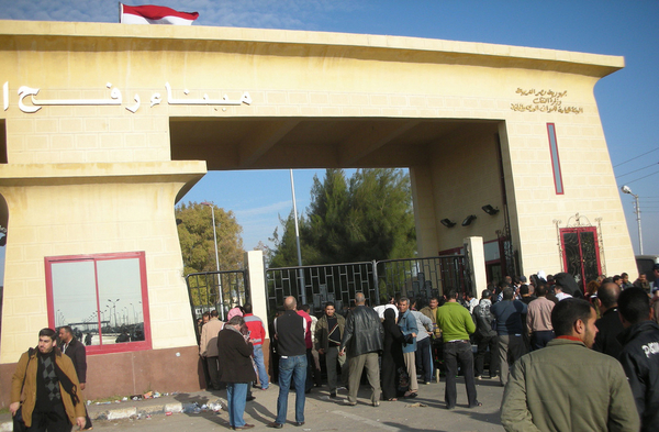 The Rafah border crossing between Egypt and Gaza, January 2009. (Source: International Transport Workers' Federation)